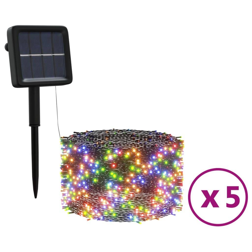 Lampe d'extérieur - Lampe de jardins solaires 5 pcs 5x200 LED Multicolore Intérieur - Image 1