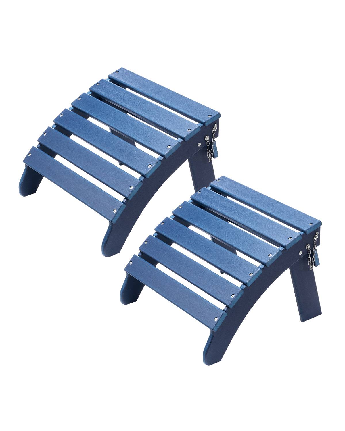 VEVOR Repose-pieds pliable Adirondack, lot 2, PEHD 475x480x350mm, bleu.