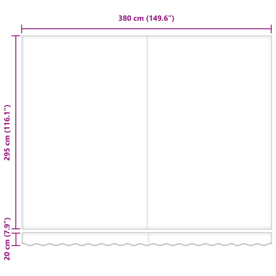 Auvent Mural Manuel Tissu Anti-UV Imperméable avec Éclairage LED Jaune Orange 400x350 cm – ComfortXL Outdoor Living - Image 7