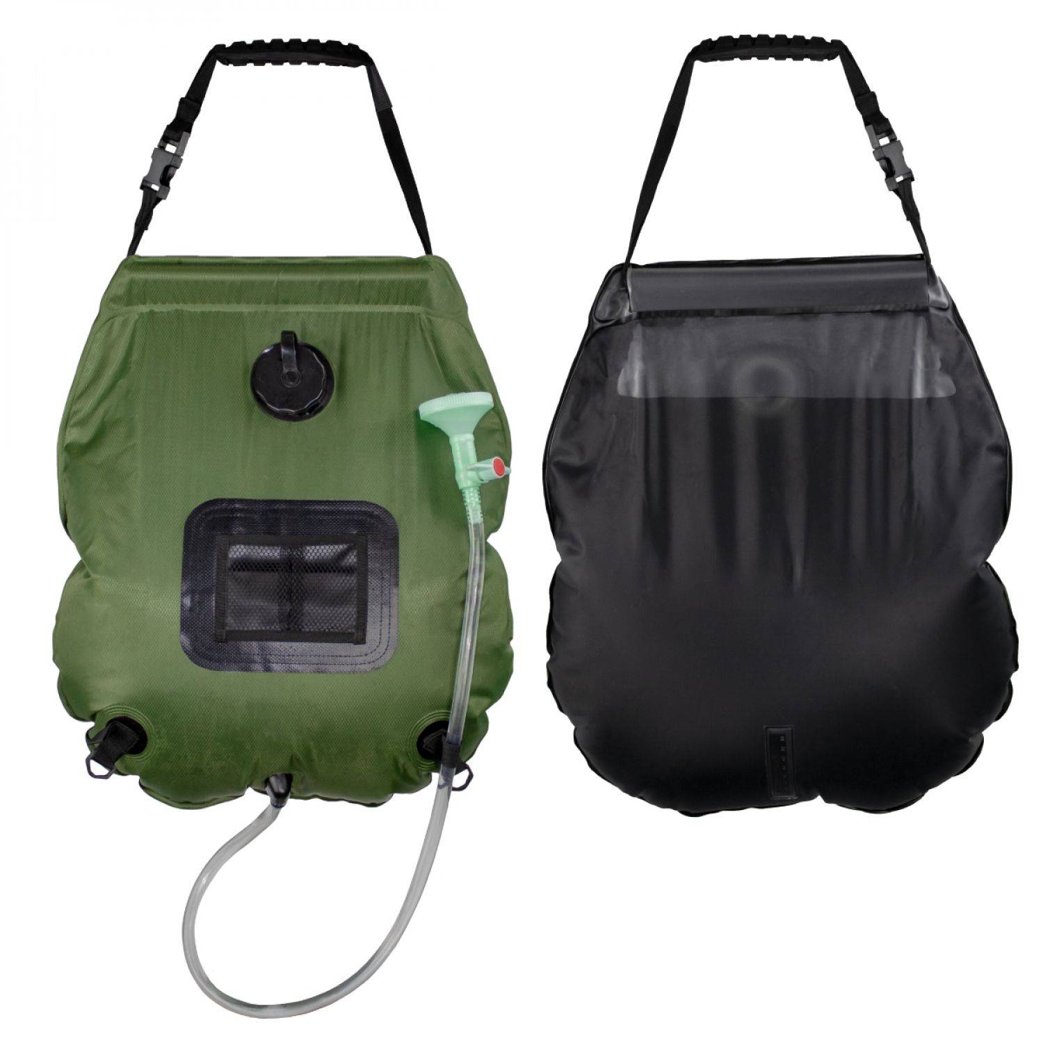 Sac de douche solaire 20 L pour camping ou jardin - Vert kaki - Linxor - Image 6
