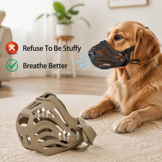 Muscara pour chien réglable en silicone respirant anti morsure anti aboiement - Image 4