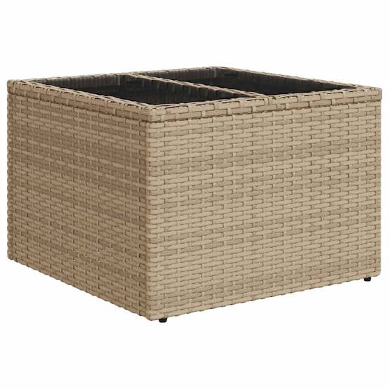 Salon de jardin 6 places poly rotin avec rangement et table basse pour terrasse Beige – ComfortXL Outdoor Living - Image 6