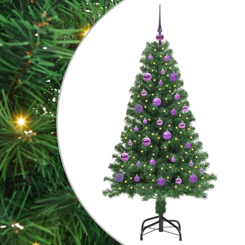Sapin de Noël | Arbre de Noël artificiel Vert 150 cm PVC, Acier et Plastique Maison Chic - Image 1