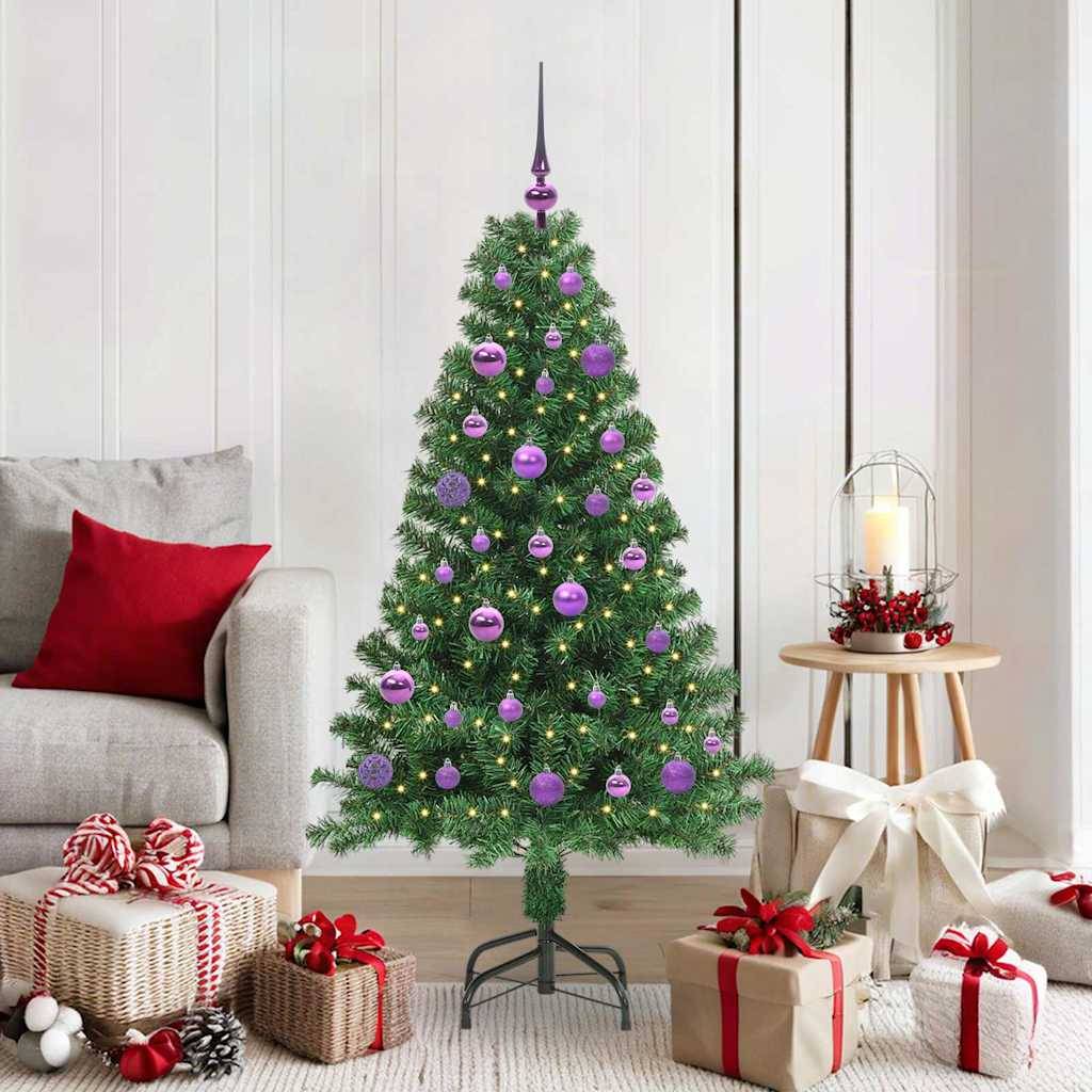 Sapin de Noël | Arbre de Noël artificiel Vert 150 cm PVC, Acier et Plastique Maison Chic - Image 2