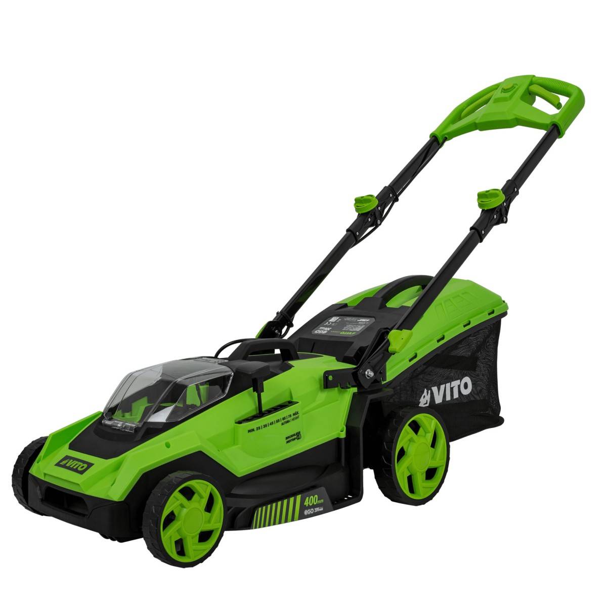 Tondeuse à gazon 40V - 2 Batteries lithium 3.0Ah Chargeur double Moteur Brushless 600m2 VITO - Image 9