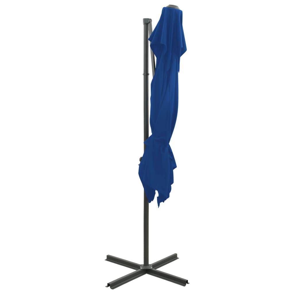 Helloshop26 - Parasol déporté à double toit 250 x 250 cm bleu - Image 4