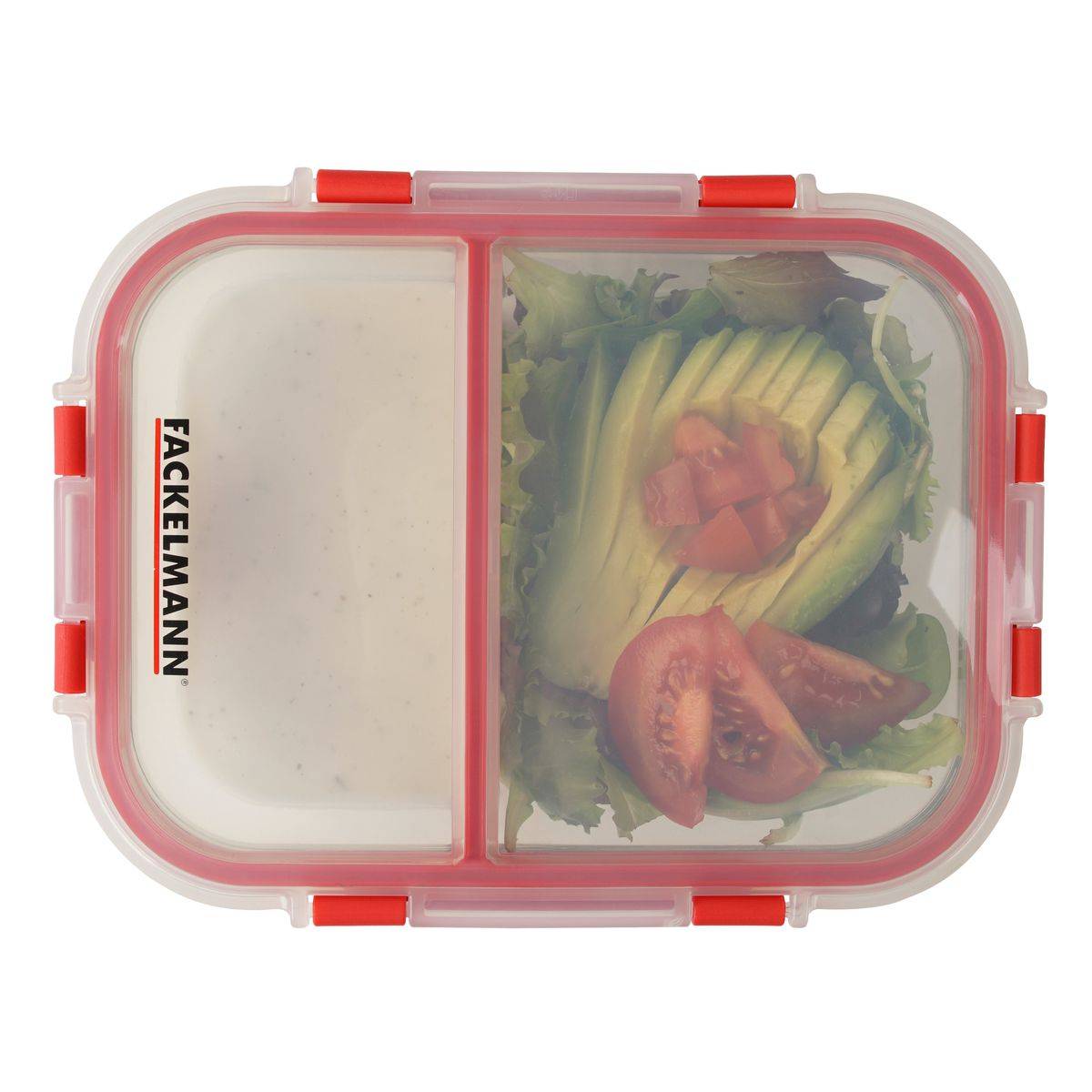 Lot de 2 boîtes à repas en verre avec deux compartiments 1000 ml Fackelmann Move - Image 5