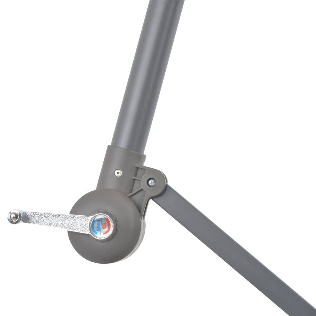 Helloshop26 - Parasol déporté avec mât en aluminium 300 cm noir - Image 6