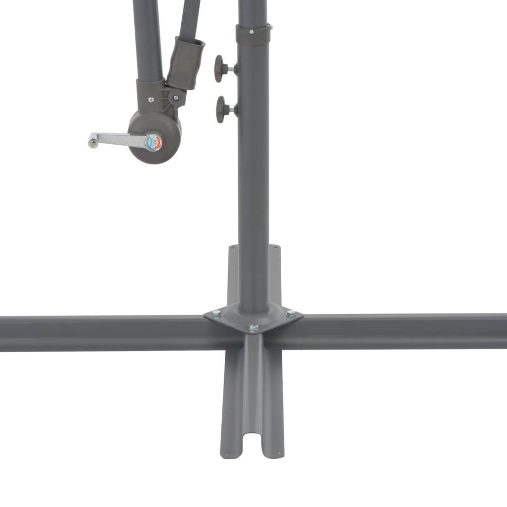 Helloshop26 - Parasol déporté avec mât en aluminium 300 cm noir - Image 5