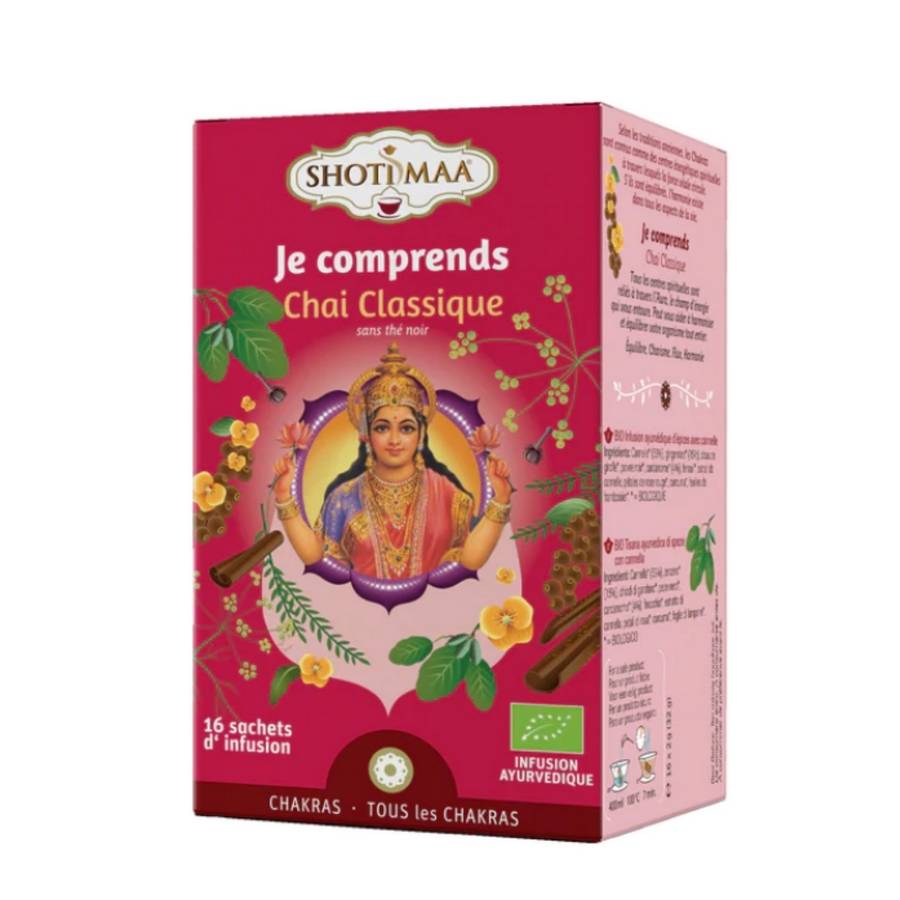 Tisane Bio Chai Classique Sans Caféine - Infusion généreuse et équilibrée - Moment de Détente et de Stabilité - Idéale après repas