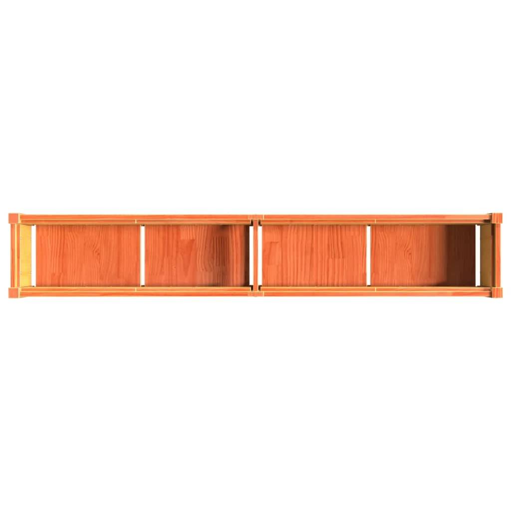 Jardinière | Pot de fleurs | Cache-pot | Bac à fleurs cire marron 180x31x31 cm bois de pin massif - Image 8