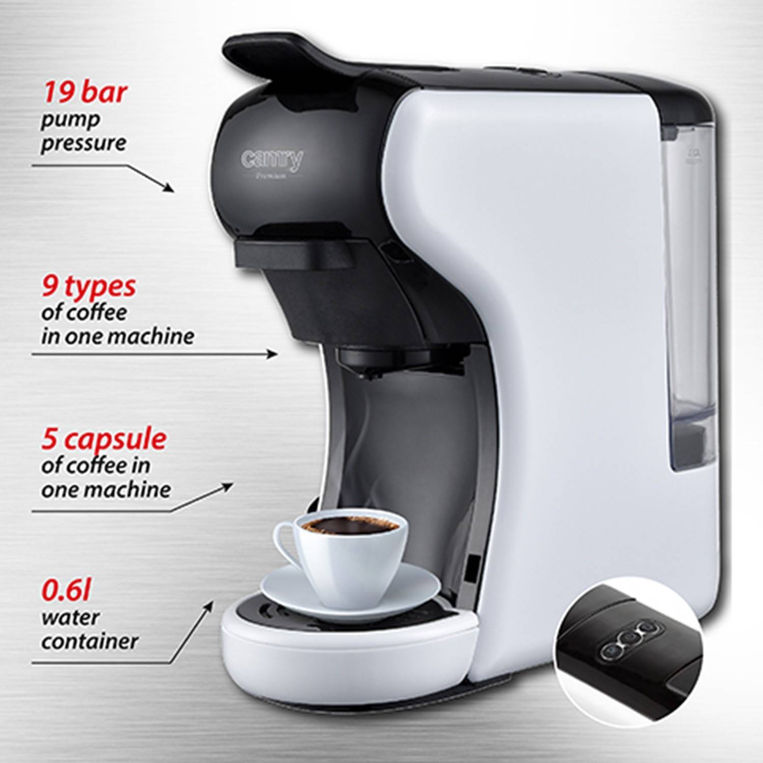 CAMRY Adler CR 4414-Multi-capsule espresso machine - Image 3
