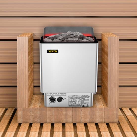VEVOR Poêle de sauna électrique 9kW, contrôle thermostatique, 380-415V, pour espace 9-13m³, température 30-110°C. - Image 8