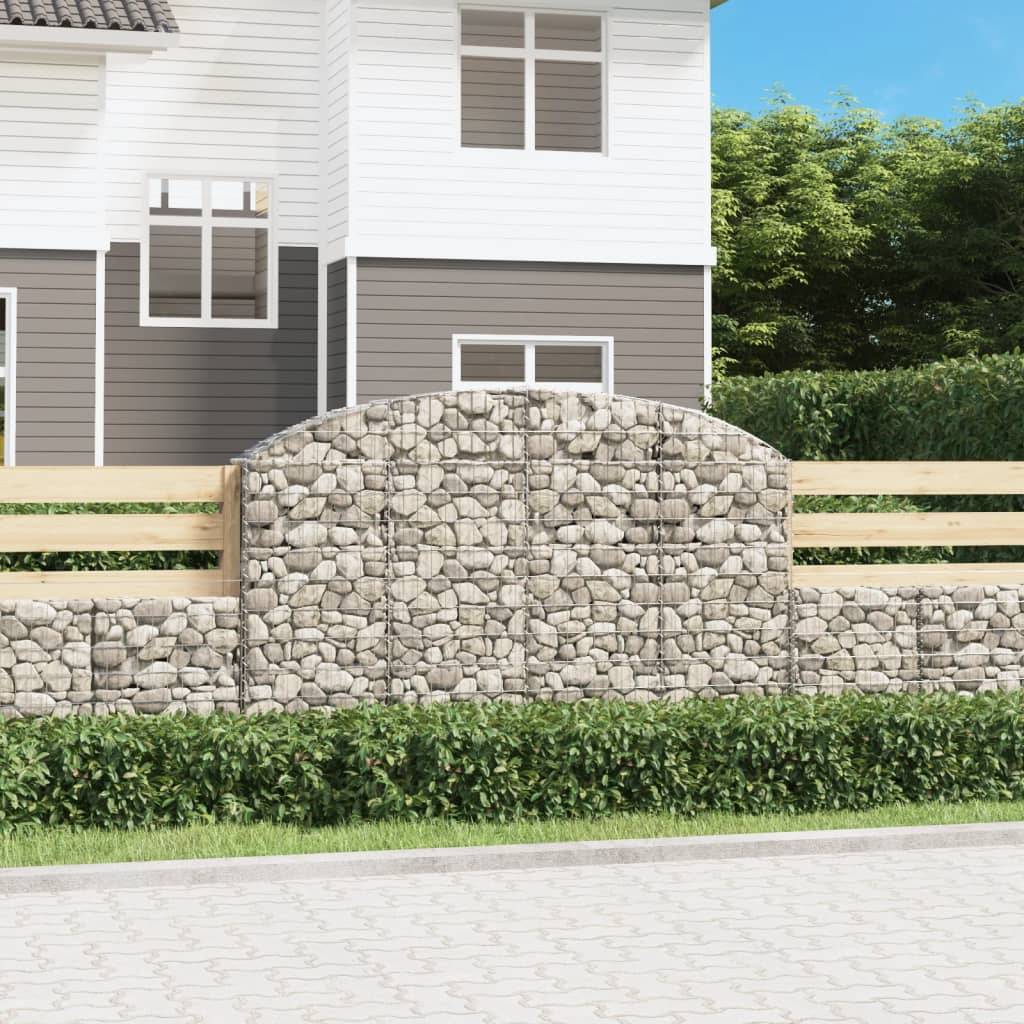 Vidaxl - Panier de gabions arqué 200x30x120/140 cm Fer galvanisé vidaXL 153466 - Image 1