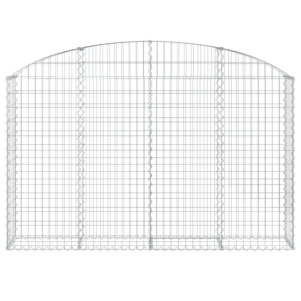 Vidaxl - Panier de gabions arqué 200x30x120/140 cm Fer galvanisé vidaXL 153466 - Image 4