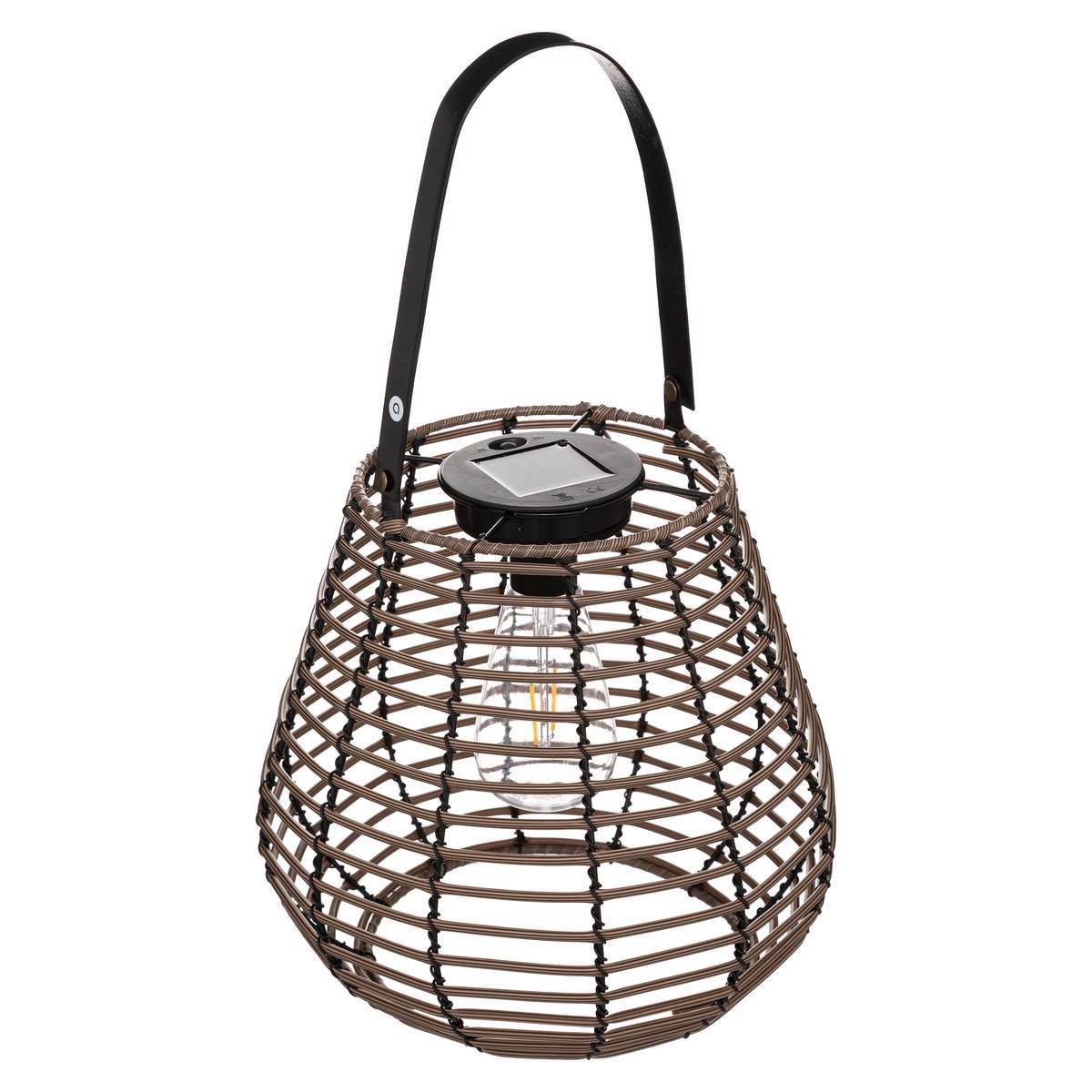 Lampe solaire "Viky" marron tonka H26cm ATMOSPHERA CREATEUR D'INTERIEUR - Image 2