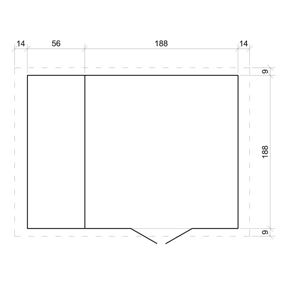 Timbela - Abri de jardin en bois et range bûches extérieur I206xL272xH218 cm/ 3,53+0,97 m² avec sol traité - 19 mm d’épaisseur - Timbela M386+M386G - Image 6