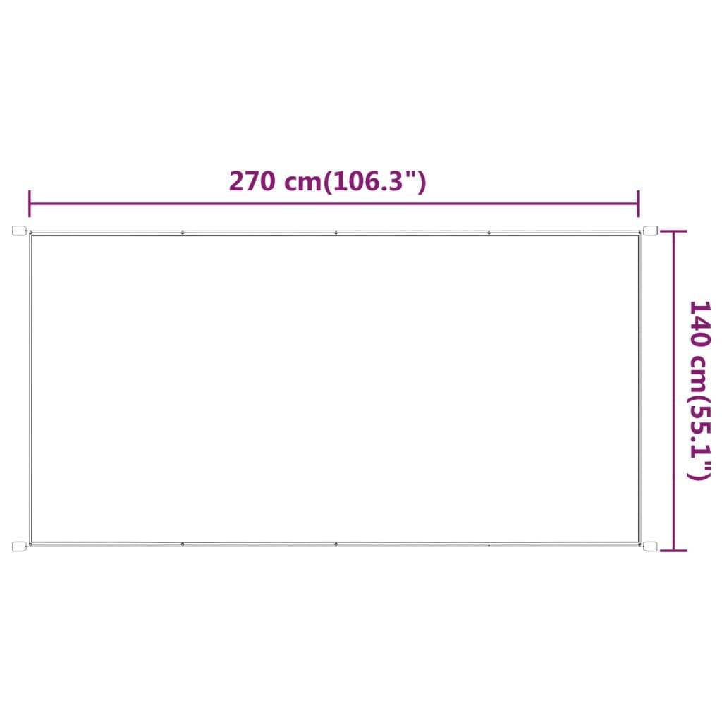 Helloshop26 - Auvent vertical 140 x 270 cm tissu oxford blanc - Image 4