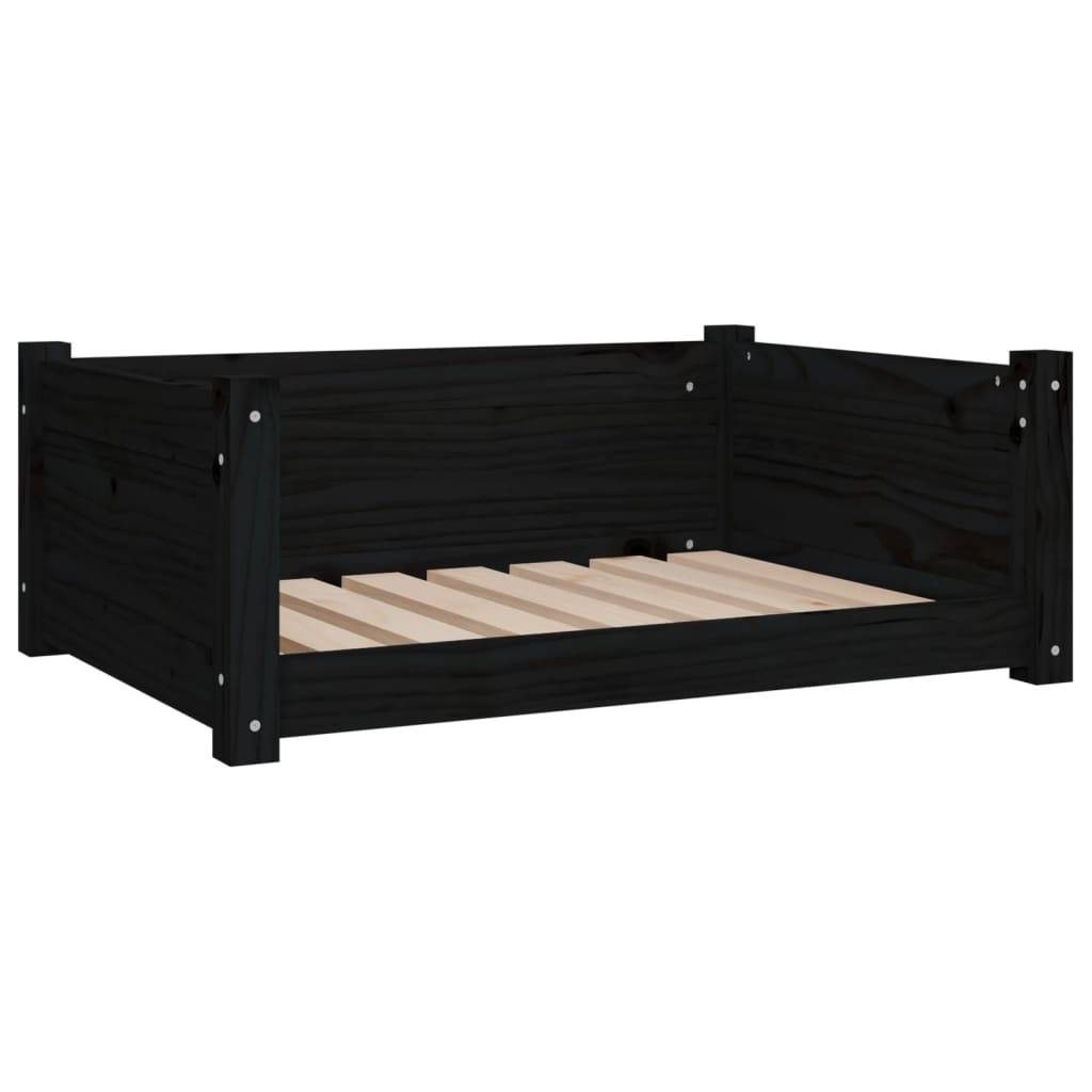 Vidaxl - Lit pour chien Noir 75,5x55,5x28 cm Bois de pin solide vidaXL 821456 - Image 2