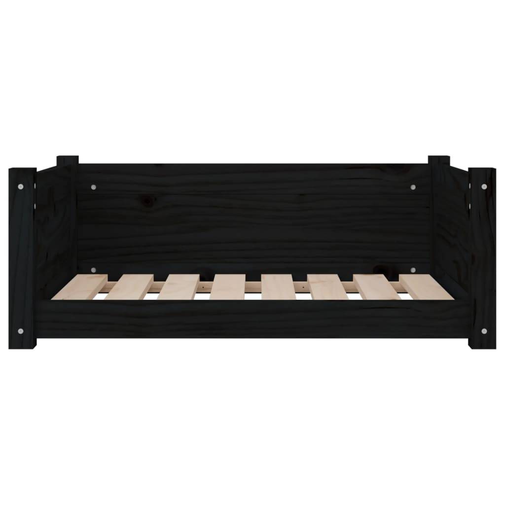 Vidaxl - Lit pour chien Noir 75,5x55,5x28 cm Bois de pin solide vidaXL 821456 - Image 5