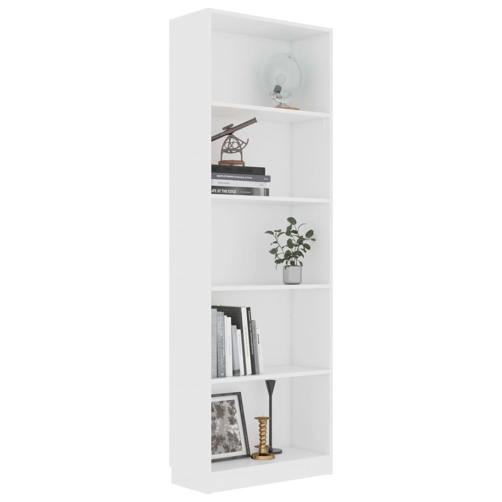 Vidaxl - Bibliothèque à 5 niveaux Blanc 60x24x175 cm Aggloméré - vidaXL - Image 3