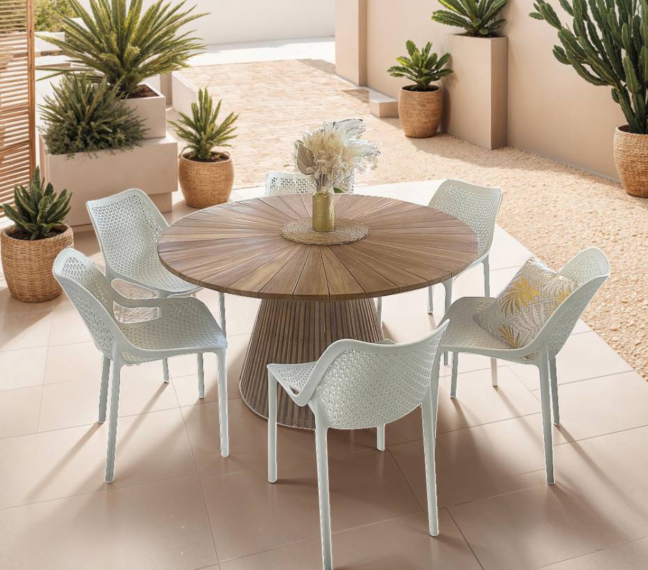 Ensemble table et chaises de jardin  6 places  BALINIS - Image 1