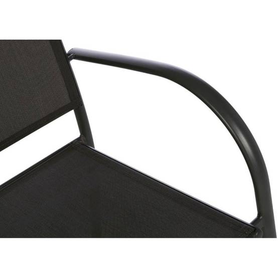 Hesperide - Fauteuil de jardin empilable "Piazza" anthracite & graphite aluminium traité époxy - Hespéride - Image 7