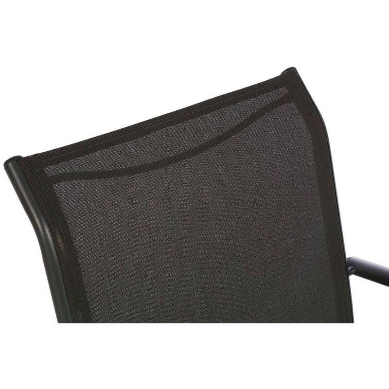 Hesperide - Fauteuil de jardin empilable "Piazza" anthracite & graphite aluminium traité époxy - Hespéride - Image 6