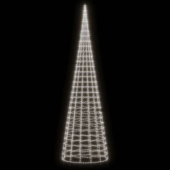 Sapin De Noël - Arbre de Noël lumineux sur mât de drapeau 3000 LED blanc 800 cm - Image 3