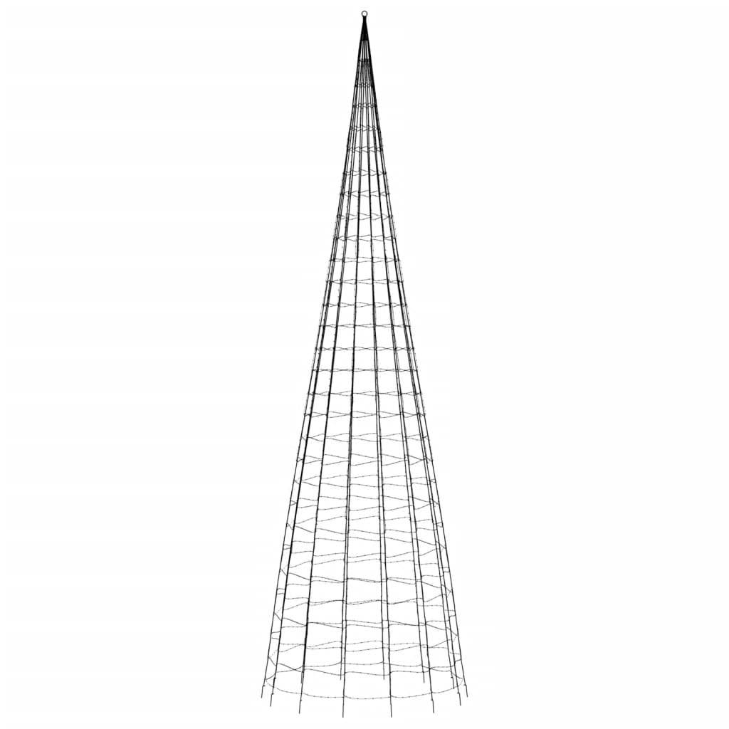 Sapin De Noël - Arbre de Noël lumineux sur mât de drapeau 3000 LED blanc 800 cm - Image 5