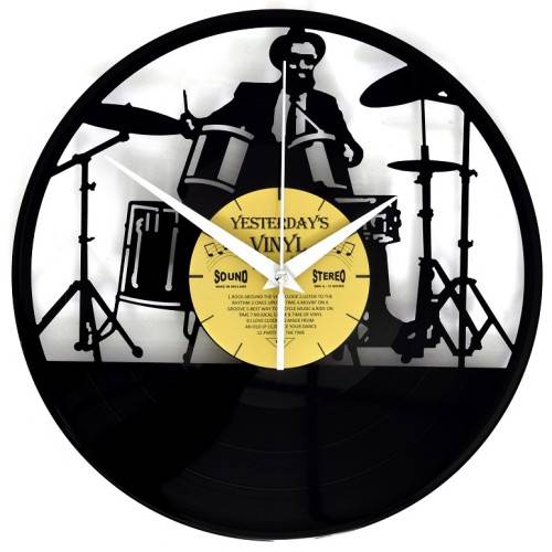 Horloge vinyle recyclé DRUMMER MAGNETICLAND - Image 1