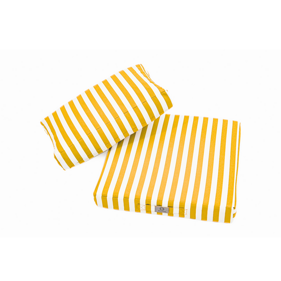 Coussins pour salon de jardin déhoussable 50x50cm Rayure jaunes - Déco arts - Image 3