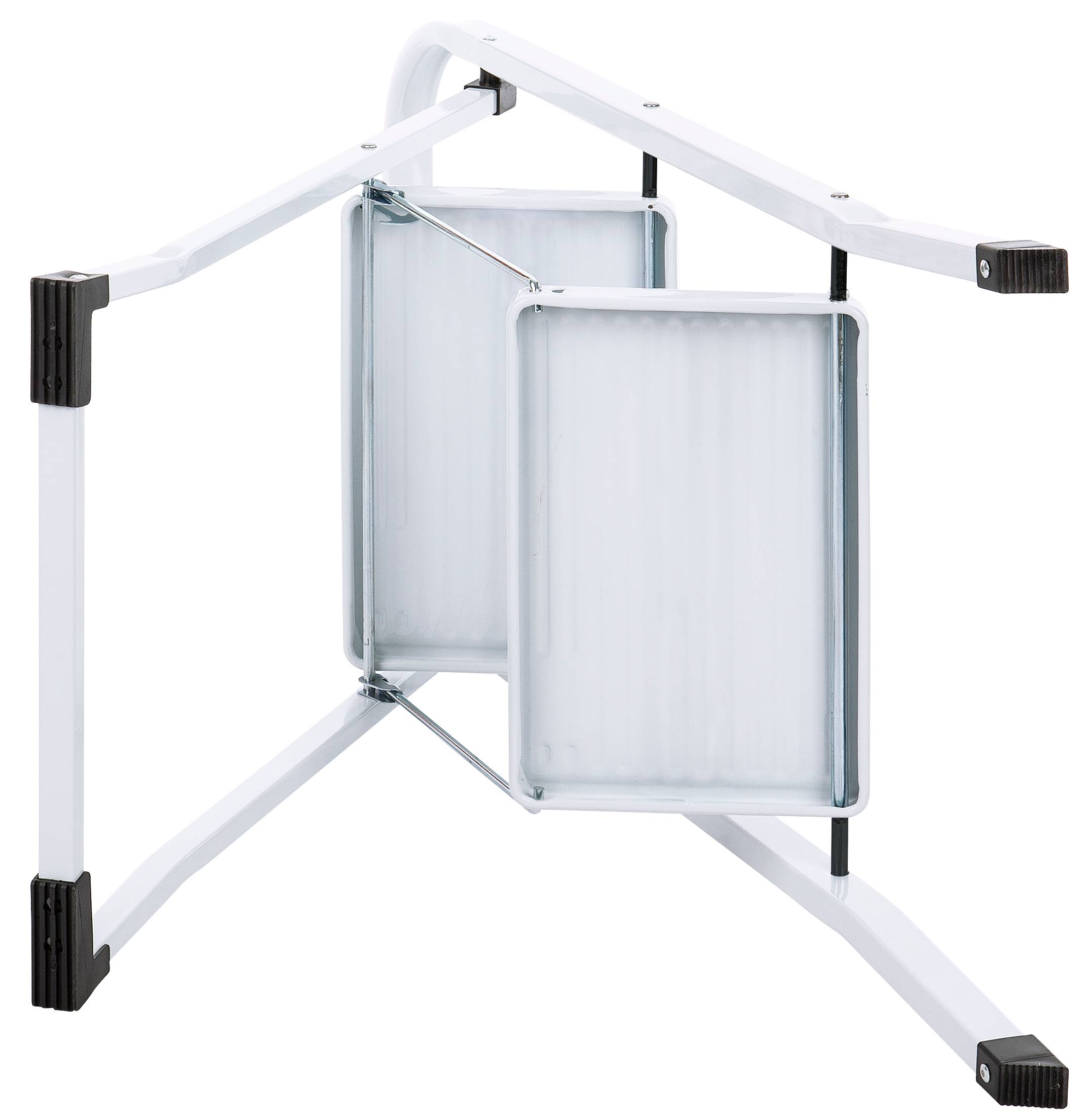 Escabeau 2 marches acier laqué avec marches larges, garde-corps 32 cm - ESCALO - Image 6