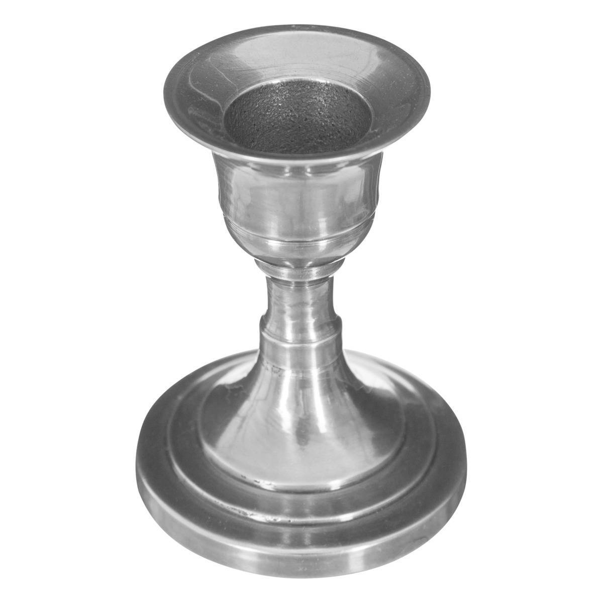 Atmosphera - Bougeoir "Marso" métal argent H7,5cm - Atmosphera Créateur d'intérieur - Image 1