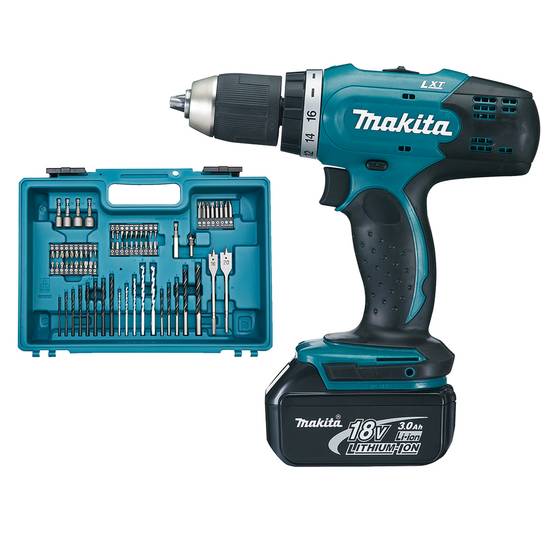 Perceuse visseuse 18V 42NM - MAKITA - avec 2 batteries 18V 3Ah + coffret avec accessoires - DDF453RFX1 - Image 2
