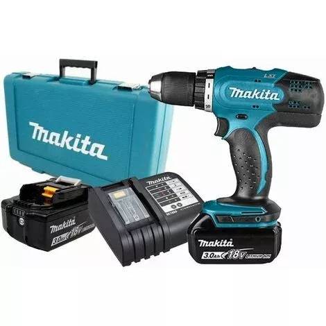 Perceuse visseuse 18V 42NM - MAKITA - avec 2 batteries 18V 3Ah + coffret avec accessoires - DDF453RFX1 - Image 1
