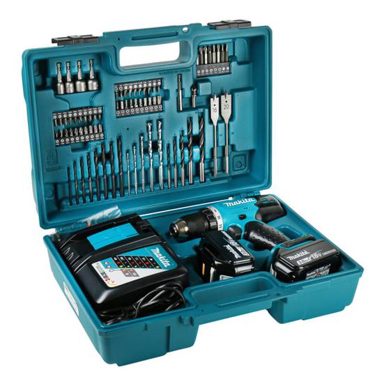 Perceuse visseuse 18V 42NM - MAKITA - avec 2 batteries 18V 3Ah + coffret avec accessoires - DDF453RFX1 - Image 5