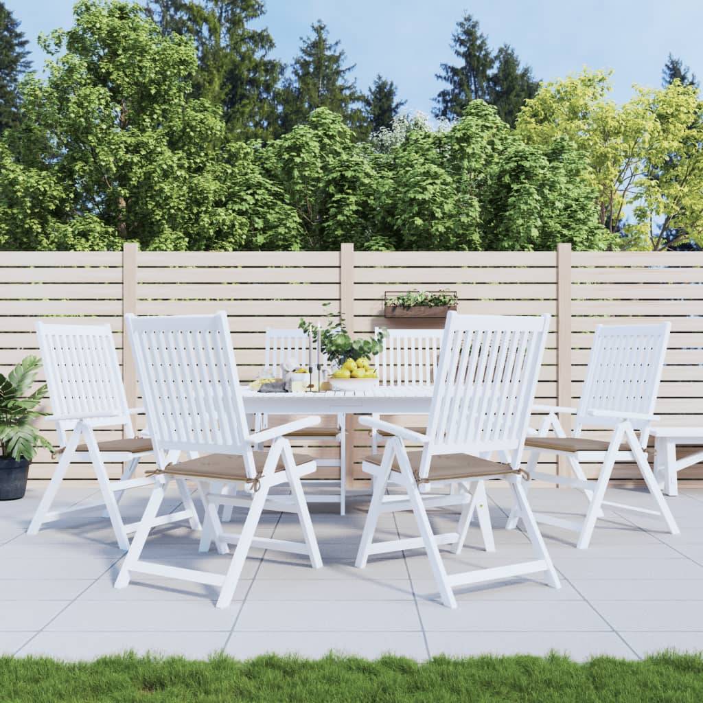Coussins de chaise jardin tissu oxford taupe 50 x 50 x 4 cm - PANGIVO - Image 1