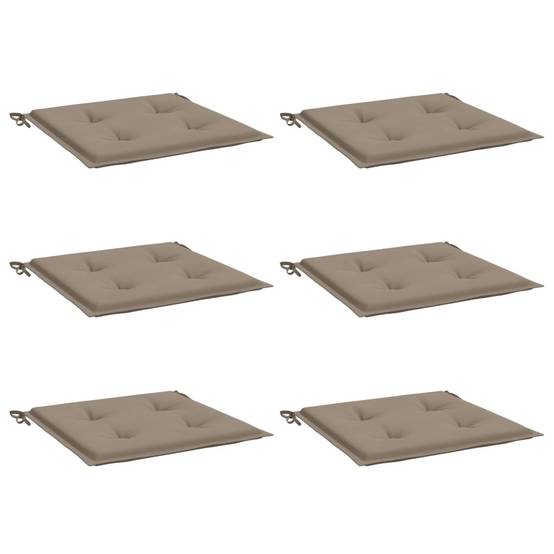 Coussins de chaise jardin tissu oxford taupe 50 x 50 x 4 cm - PANGIVO - Image 3