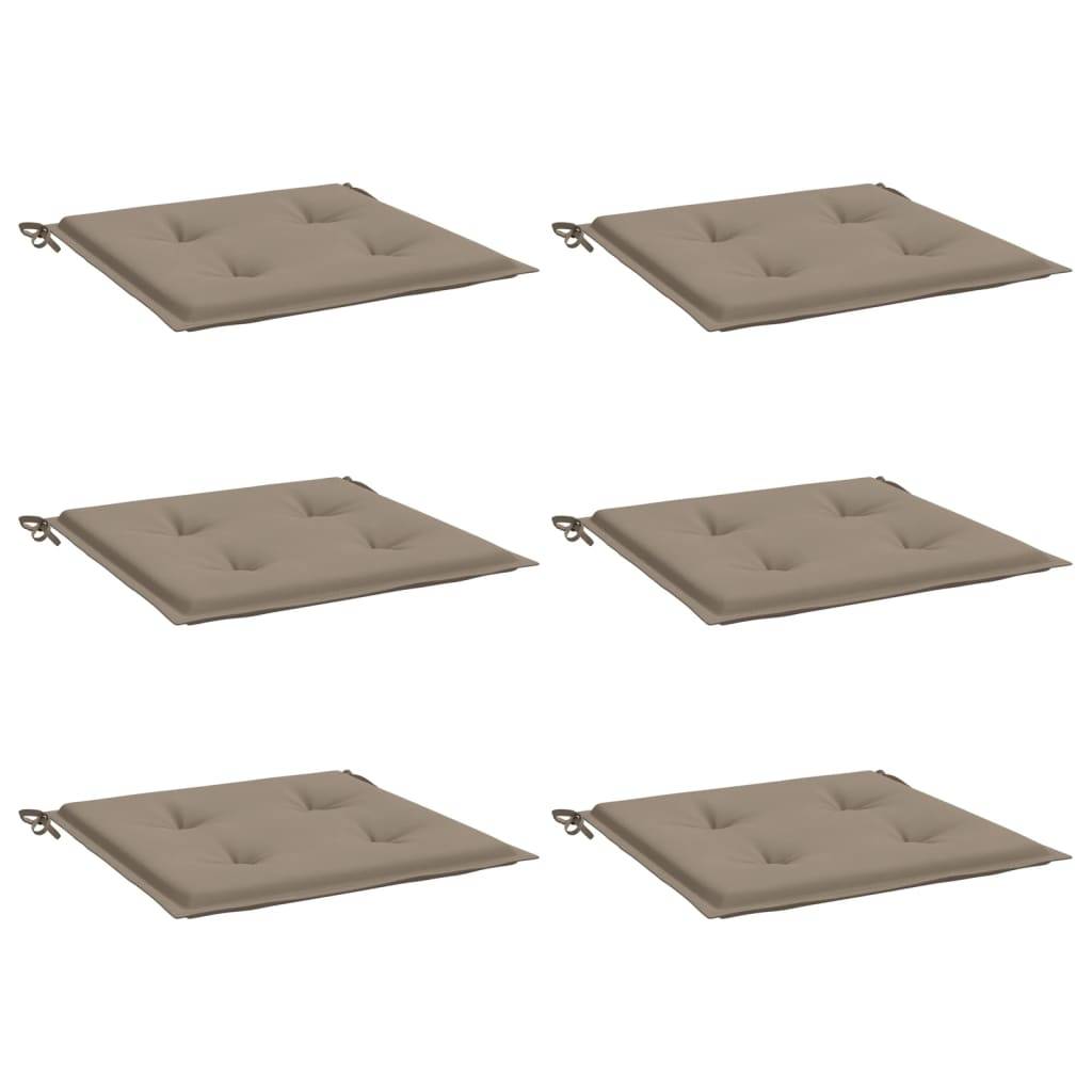 Coussins de chaise jardin tissu oxford taupe 50 x 50 x 4 cm - PANGIVO - Image 3