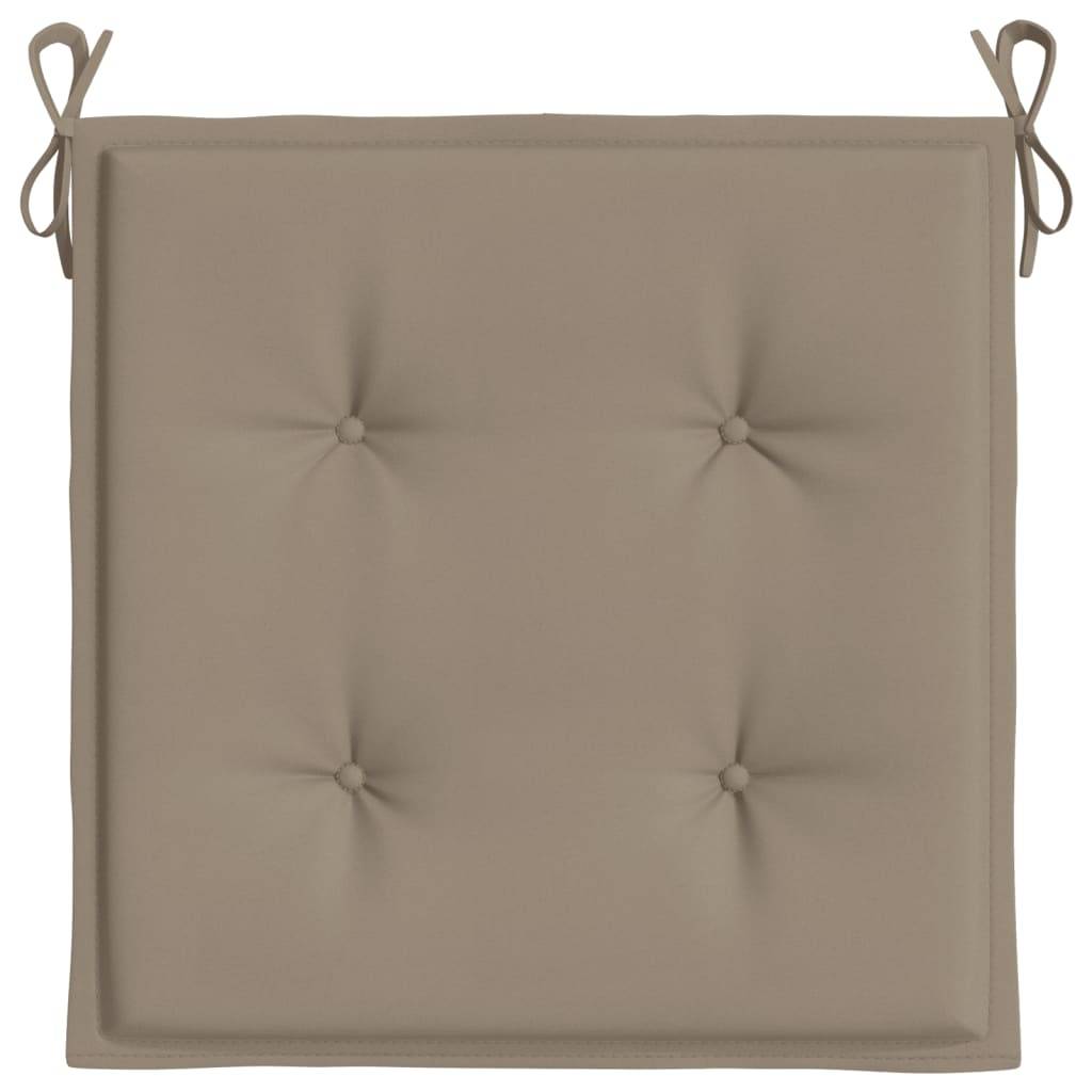 Coussins de chaise jardin tissu oxford taupe 50 x 50 x 4 cm - PANGIVO - Image 6