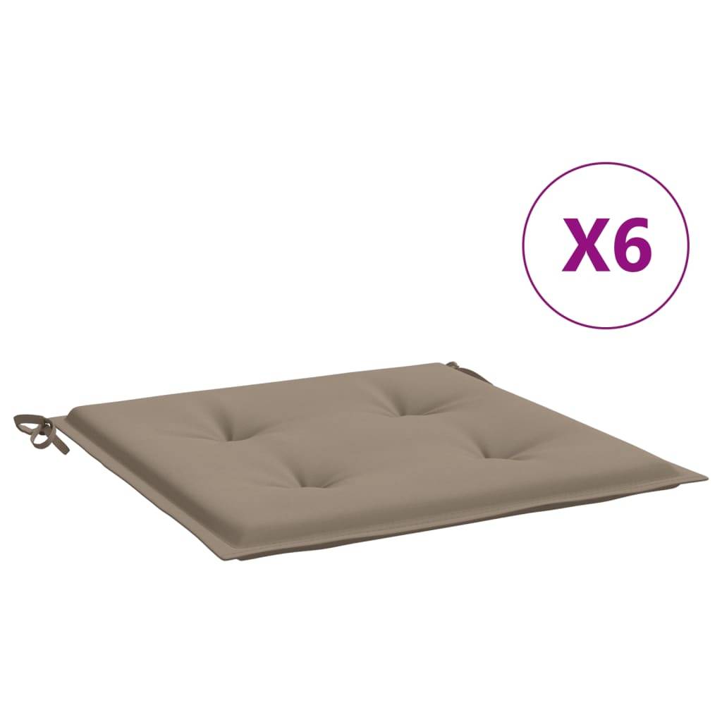 Coussins de chaise jardin tissu oxford taupe 50 x 50 x 4 cm - PANGIVO - Image 2