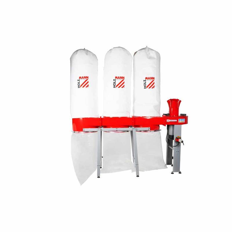 Aspirateur à copeaux de bois 3 x 160 L - 400 V - 3800 W Holzmann - Image 1