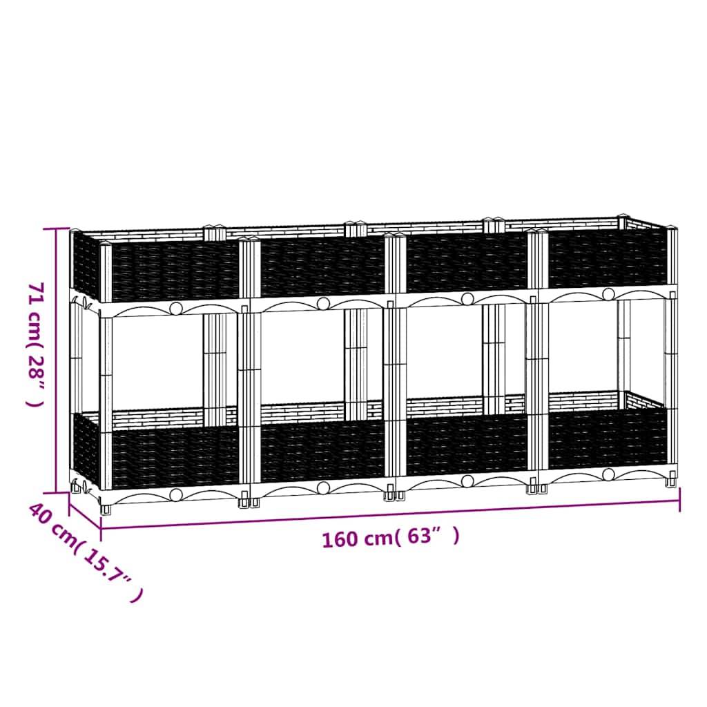 Prolenta Premium - Jardinière polypropylène gris 160 x 40 x 71 cm - Prolenta premium p376.3 - Image 7