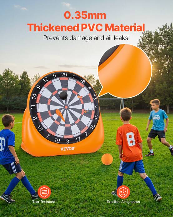 Vevor - VEVOR Cible Foot Gonflable Jeu de Fléchettes Géante 2 m pour Jeux Plein Air - Image 4