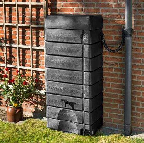 Récupérateur d'eau tonneau forme murale 276 litres anthracite - Image 4