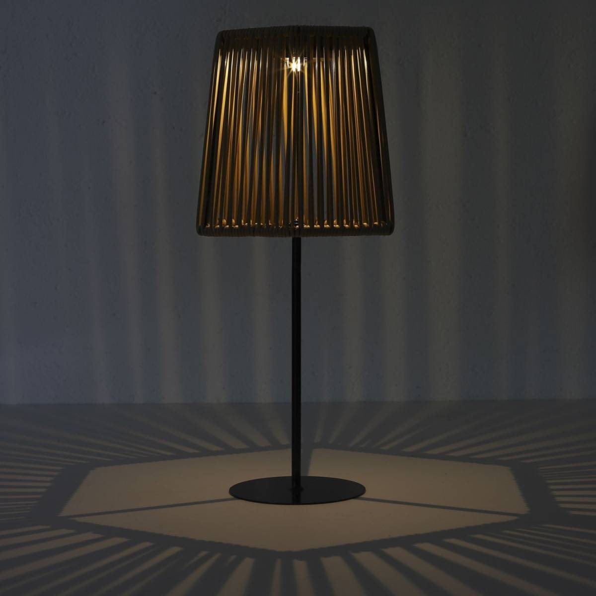The Home Deco Factory - Lampe à Poser Extérieur Solaire "Carmine" 40cm Beige - Image 6