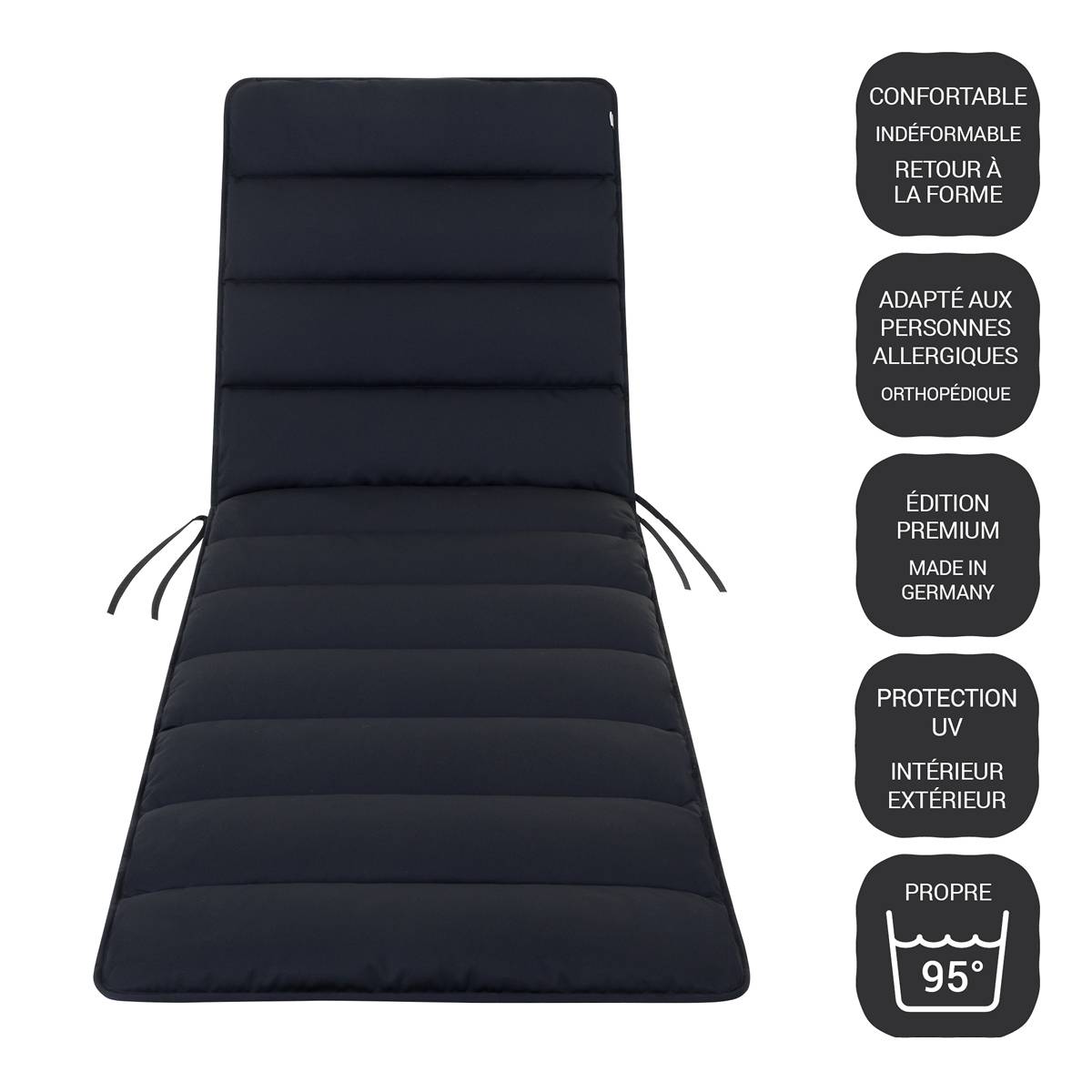Coussin de Transat FlAIR - bleu - 190x60cm - Image 1