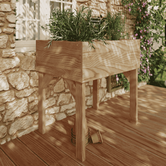 Cerland - Carré potager en bois mélèze 77 x 58 x 80 cm Freya - Image 2