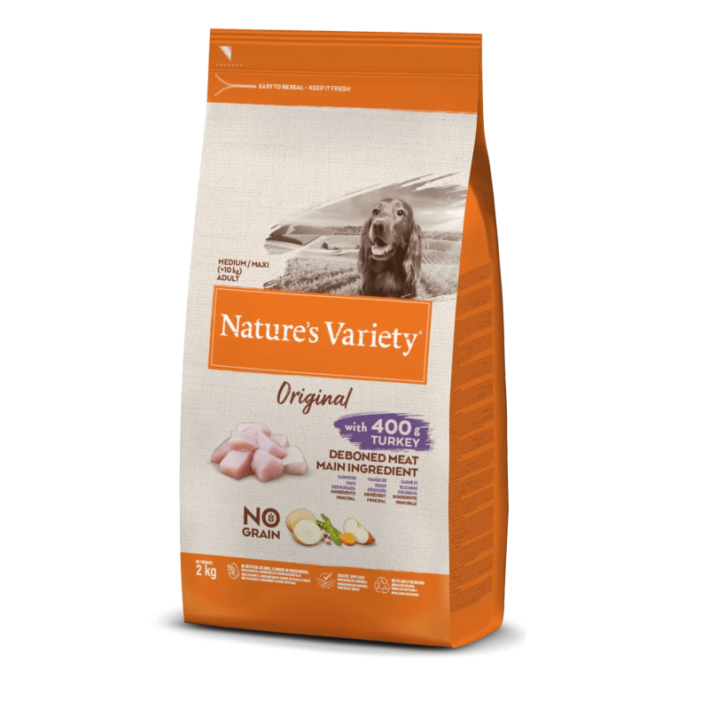 CROQUETTE CHIEN - ORIGINAL MEDIUM / MAX DINDE - NATURE'S VARIETY 10 kg - Image 1